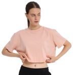 Sportive 25KK1034-PPMB Pembe Sedona Cropped Kadın Günlük Stil T-Shirt