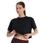 Sportive 25KK1034-SYH Siyah Sedona Cropped Kadın Günlük Stil T-Shirt