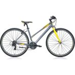Sportive 322 Kadin Sehir Bisikleti 28 Jant Full Shimano 21 Vites Mat Antrasit Sari 44Cm