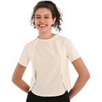 Sportive Fiore Kadın Beyaz T-Shirt Rahat Kesim Nefes Alabilir Kumaş ile Günlük Kullanım için - XL