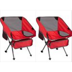 Sportlife Mini Kamp Sandalyesi 2 Li Set - Kırmızı