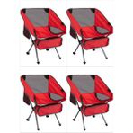 Sportlife Mini Kamp Sandalyesi 4 Lü Set - Kırmızı