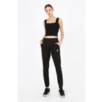 Sportonex SO22F010 Siyah leave Pant Kadın Tek Alt Eşofman