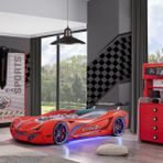 Sports Çocuk Odası Takımı - Kırmızı Mercedes Arabalı Yatak