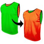 SPORTSBIBS Çocuklar ve yetişkinler için futbol forması, döner rende, 2 renkli, antrenman eşiği, işaretleme gömleği, çift taraflı, takım oyunu için, kadın, erkek, gençler, yaşlılar için, çeşitli renk ve boyutlarda