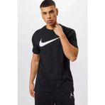 Sportswear Clup Swoosh Siyah Pamuklu Erkek Spor Tişört