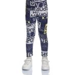 Sporty Glam Kız Çocuk Desenli Yazlık Tayt - 11 Yaş