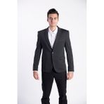Sposo 5108 Dar Kalıp Yarım Astarlı Siyah Erkek Blazer Ceket - 56 - 001 Siyah