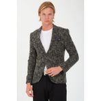 Sposo 5118 Dar Kalıp Kışlık Erkek Blazer Ceket - 50 - 001 Siyah