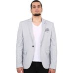 SPOSO 5127 Dar Kalıp Yarım Astarlı Gri Erkek Ceket - 54