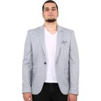 SPOSO 5127 Dar Kalıp Yarım Astarlı Koyu Gri Erkek Ceket - 50
