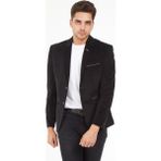 Sposo G-192 Dar Kalıp Örme Kumaş Siyah Erkek Blazer Ceket - 50 - 001 Siyah