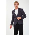 Sposo G-211 Dar Kalıp Desenli Füme Erkek Blazer Ceket - 54
