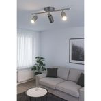 Spoti Modern Tasarım Salon - Mutfak - Banyo Spot Ledli Sıralı Avize (GRİ, 60 CM, 3000, Kelvin)