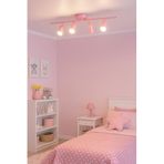 Spoti Modern Tasarım Salon - Mutfak - Banyo Spot Ledli Sıralı Avize (PEMBE, 80 CM, 6500, Kelvin)