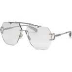 SPP111 66579F Philipp Plein Unisex Güneş Gözlüğü - Metalik
