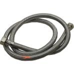 Spral Bağlantı 150 cm 3/8-3/8 Bağlantı Sprali Çelik Hortum Rezervuar Hortumu - Krom
