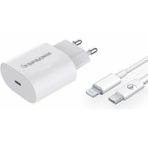 Sprange Apple iPhone 13 Pro Max Uyumlu Lightning P-L18 25 Hızlı Watt Şarj Aleti - Beyaz