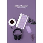 SPRANGE Tablet Ve Telefonlar İçin Bluetooth - Wireless Klavye Ve Mouse Set - Mor