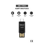 SPRANGE USB To Type-C Kart Okuyucu TF Mikro Sd Kart Okuyucu Tak Çalıştır Telefon Pc Tablet Uyumlu