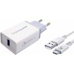 Sprange Vestel Venus V4 Micro M-30 Şarj Aleti Başlık + Kablo - Beyaz