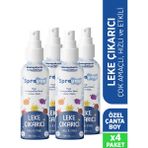 Sprayou Doğal Çamaşır Leke Çıkarıcı Sprey 125 ml (4'lü Paket) | Taşınabilir, Çok Amaçlı, Bebek & Hassas Cilt