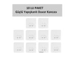 Sprenda 10 Lu Güçlü Kendinden Yapışkanlı Kancalar Köşe Rafı Banyo Rafı Duş Rafı Kancası