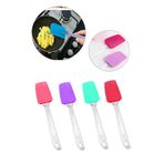Sprenda Karışık Asorti Renkli Şeffaf Saplı Silikon Spatula 25cm