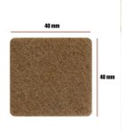 Sprenda Yapışkanlı Mobilya Masa Sandalye Parke Zemin Ayak Koruyucu Kaydırmaz Keçesi 40X40 mm (10'lu Paket)