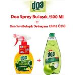 Sprey Mutfak 500ML ve Sıvı Bulaşık Deterjanı Elma Özlü 750ML - 750 ml