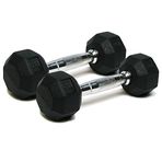 SPRI Dambıllar Deluxe Kauçuk El Ağırlıkları Çok Amaçlı Dambıl Ağırlık Egzersizi için (2 Adet) (3,6 kg)