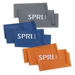 SPRI Düz Bantlar 3'lü Paket - 3 Direnç Seviyeli Direnç Bandı Seti - Güç Antrenmanı, Esneklik ve Vücut Egzersizi için Egzersiz Bantları - Çok Yönlü Fitness Aleti - Hafif, Orta ve Ağır