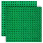 Sprießen Çift Lego ile Uyumlu 2 Parça Tuğla Tabanı, 25,6 x 25,6 cm Yeşil Taban Plakaları, İnşaat Tabanı, Klasik Büyük Yeşil Taban, Büyük Taban Plakası, Klasik Yapı Tabanı