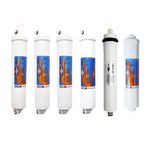 Spring Water Omnipure K25 Serisi Inline 6'li Membranlı ve Alkali 2548 Filtre Seti