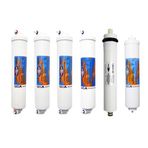 Spring Water Omnipure K25 Serisi Inline 6'li Membranlı ve Alkali 2551 Filtre Seti