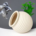 SpringSmart Akvaryum Dekoru Kaya Betta Balık Tankı Süslemeleri Balık için Seramik Saklanma Taşı Karides Kaplumbağa Yengeç Üremek, Dinlenmek ve Oynamak İçin Küçük Balık Kasesi, Saklanma ve Oynama