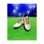 Sprit 001 Erkek ve Çocuk Dişsiz Çim Halı Saha Futbol Ayakkabısı Beyaz-Altın