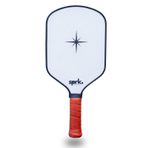 SPRK Pickleball, Benzersiz Petek Tasarımlı Dokulu Fiber Cam Kürek, 14 MM, Hafif, Beyaz