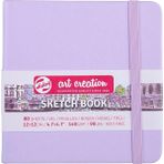 Sprout Store Art Creation Eskiz Defteri 80 Yaprak, 12 x 12 Cm, Pastel Mor