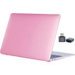 Sprout Store MacBook Pro 16.2 Inç Kılıf A3403 A3186 A2991 A2780 A2485 Uyumlu | M4 M3 M2 M1 Kristal Şeffaf Sert Kapak Parlak Pürüzsüz Yüzey Hard Case Koruyucu Açık Pembe