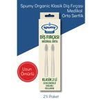 Spumy Organic Klasik Diş Fırçası Medikal Orta Sertlik 2'li Paket Uzun Ömürlü