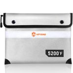SPVIOQI 8000 ° F Isı Yalıtımlı Yanmaz Belge Çantası, Fermuarlı 12 "X 8.5" Su Yangına Dayanıklı Çanta, 8 Katmanlı Fonksiyonel Malzemeler ve Yansıtıcı Şerit, Nakit/Belgeler/Değerli Eşyalar için Yanmaz Para