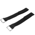 SPYMINNPOO 2 adet bisiklet taşıyıcı kayışı, ayarlanabilir 20 x 200 mm sabitleme kayışları naylon elastik cırt cırtlı bant bisiklet düzenleyici kemer otomobil, garaj standı, onarım standı için (siyah)