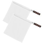 SPYMINNPOO 2 Adet Hakem bayrağı Paslanmaz çelik el Bayrak Direği Spor yarışması Yan Hakem Resmi bayrağı Futbol Voleybol Futbol (WHITE)