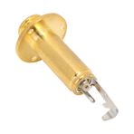 SPYMINNPOO 6.35mm Gitar Mono Jakı, Endpin Çıkış Jakı Pirinç Alaşımlı Yüksek Hassasiyetli EQ Ekolayzer Akustik Ve Elektro Gitarlar Ve Bas Için Çıkış Soket Bağlantı Noktası (GOLD)
