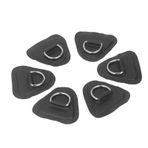 SPYMINNPOO 6 Adet PVC D Halka Yama, Elastik Halat Seti Paslanmaz Çelik D Halka Yama Bungee Kordon Şişme Botlar Için Kanolar Kayaks Sörf Tahtası (Siyah)