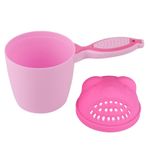 SPYMINNPOO Bebek Şampuan Bardağı, Sevimli Çocuk Yıkama Saç Banyo Sifonu Şelale Bebek Saç Banyosu Için Durulama Fincan (PINK)