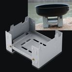 SPYMINNPOO Mini Alkol Sobası, 2 Adet 95 X 75 mm Mini Alkol Sobası Sırt Çantası için, Açık Hava Askeri Kamp Katlanır Ruh Sobası Seyahat Işığı, Doğa Yürüyüşü için Harika
