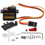 SPYMINNPOO RC Mikro Servo Motor Kiti, Su Geçirmez Direksiyon Dişlisi Düşük Gürültü Mini Metal Dişli Servo Kiti Eksenel SCX24 1/24 RC Araba Için (kırmızı)