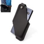 SQCOOL Erkek Telefon Kılıfı Kemer Bel Çantası, Premium Hakiki Deri Dış Mekan Taşıma Çantası Taşınabilir Bel Çantası Kemer Halkalı iPhone 13 Pro Max/13 Pro/12 Pro Max/12/11 Pro Max/11/Xs Max/XR Siyah L